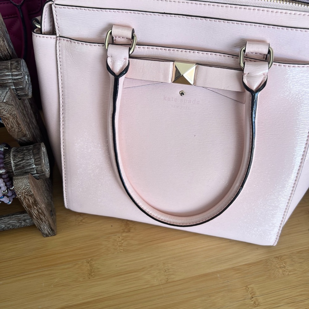 Kate Spade Pink Tote with Gold Accents
